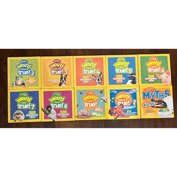Other - National Geographic Weird But True Animals Lot of 10 Books Myths Gross Kids Bust